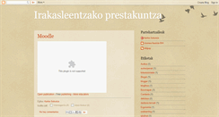 Desktop Screenshot of irakasleentzakoprestakuntza.blogspot.com