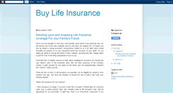 Desktop Screenshot of 1buylifeinsurance.blogspot.com