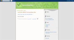 Desktop Screenshot of dance4teachers.blogspot.com