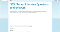Desktop Screenshot of mssqlinterview.blogspot.com