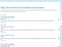 Tablet Screenshot of mssqlinterview.blogspot.com