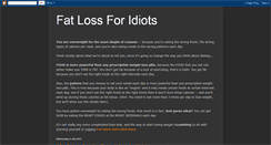 Desktop Screenshot of fat-lossforidiots.blogspot.com