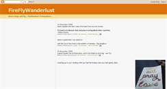 Desktop Screenshot of fireflywanderlust.blogspot.com