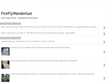 Tablet Screenshot of fireflywanderlust.blogspot.com