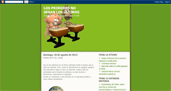 Desktop Screenshot of losprimerosnoseranlosultimos.blogspot.com