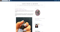 Desktop Screenshot of lessthanaqueen.blogspot.com