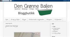Desktop Screenshot of dengronnebalje-nettbutikk.blogspot.com