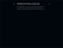 Tablet Screenshot of parsonpaul.blogspot.com