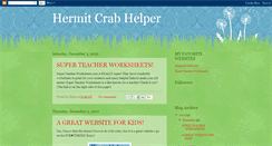 Desktop Screenshot of hermitcrabhelper.blogspot.com