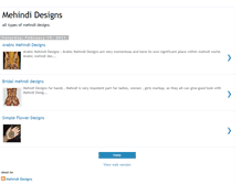 Tablet Screenshot of mehindidesigns.blogspot.com