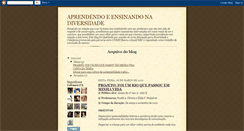Desktop Screenshot of ensinarnadiversidade.blogspot.com
