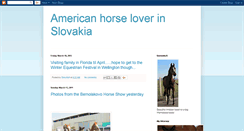 Desktop Screenshot of americanhorseloverinslovakia.blogspot.com