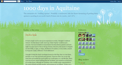 Desktop Screenshot of 1000daysinaquitaine.blogspot.com