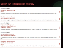 Tablet Screenshot of depression-therapy-101.blogspot.com