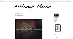 Desktop Screenshot of melangemuse.blogspot.com