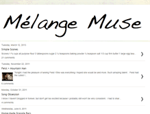 Tablet Screenshot of melangemuse.blogspot.com