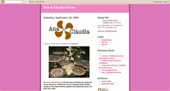 Desktop Screenshot of anaeclaudiadoces.blogspot.com