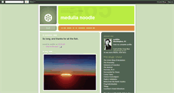 Desktop Screenshot of medullanoodle.blogspot.com