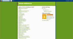 Desktop Screenshot of listado-bibliotecas.blogspot.com