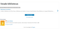 Tablet Screenshot of listado-bibliotecas.blogspot.com