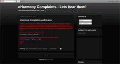 Desktop Screenshot of eharmonycomplaints.blogspot.com