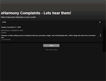 Tablet Screenshot of eharmonycomplaints.blogspot.com
