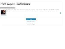 Tablet Screenshot of frankxmaguire.blogspot.com