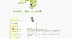 Desktop Screenshot of healthylifestylemedia.blogspot.com