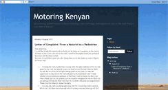 Desktop Screenshot of motoringkenyan.blogspot.com