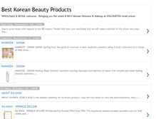 Tablet Screenshot of bestkoreanbeautyproducts.blogspot.com