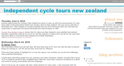 Desktop Screenshot of cycletournz.blogspot.com