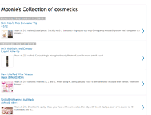 Tablet Screenshot of mooniescollectioncosmetics.blogspot.com