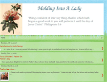 Tablet Screenshot of moldingintoalady.blogspot.com