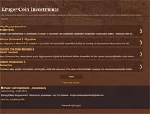 Tablet Screenshot of krugercoininvestments.blogspot.com