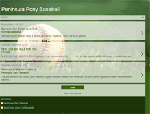 Tablet Screenshot of peninsulaponybaseball.blogspot.com