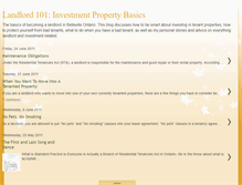 Tablet Screenshot of landlord101investmentpropertybasics.blogspot.com