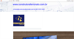 Desktop Screenshot of construtoraferronato.blogspot.com