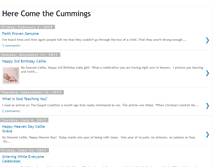 Tablet Screenshot of herecomethecummings.blogspot.com