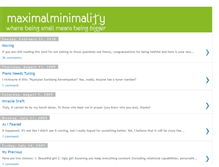 Tablet Screenshot of maximalminimality.blogspot.com