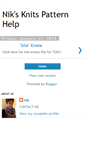 Mobile Screenshot of niksknitspatternhelp.blogspot.com