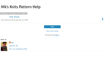Tablet Screenshot of niksknitspatternhelp.blogspot.com