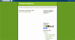 Desktop Screenshot of produtosorganicos2010.blogspot.com