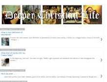 Tablet Screenshot of deeperchristianlife.blogspot.com