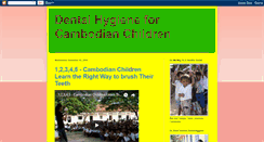 Desktop Screenshot of dentalhygieneforcambodianchildren.blogspot.com