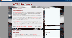 Desktop Screenshot of 100percentpokersavvy.blogspot.com