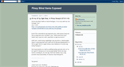 Desktop Screenshot of pinoyblinditemsexposed.blogspot.com