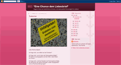 Desktop Screenshot of einechancedemliebesbrief.blogspot.com