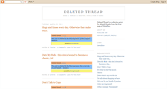 Desktop Screenshot of deletedthread.blogspot.com