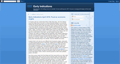 Desktop Screenshot of earlyindications.blogspot.com