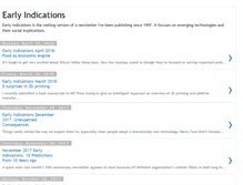 Tablet Screenshot of earlyindications.blogspot.com